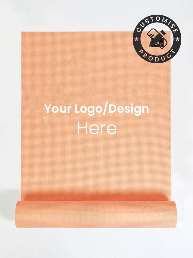 Personalised Peach Fuzz Custom Branded Yoga Mat 6mm With Custom Design