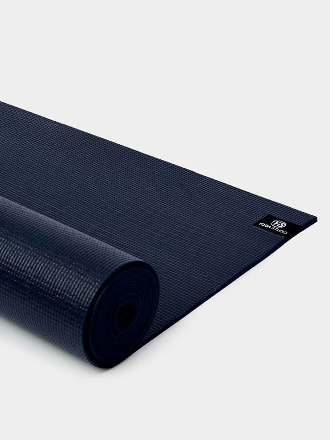 Personalised Navy Blue Custom Branded Yoga Mat 6mm With Custom Design