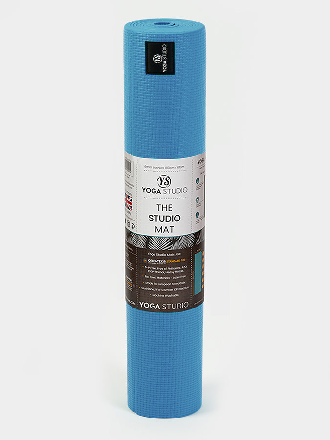  Personalised Mineral Blue Custom Branded Yoga Mat 6mm With Custom Design