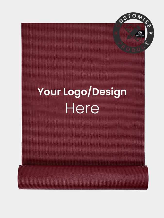 Personalised Raspberry Custom Branded Yoga Mat 6mm With Custom Design